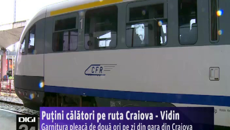 Putini calatori pe ruta Craiova – Vidin. Garnitura pleaca de doua ori pe zi din Gara Craiova    Imagine