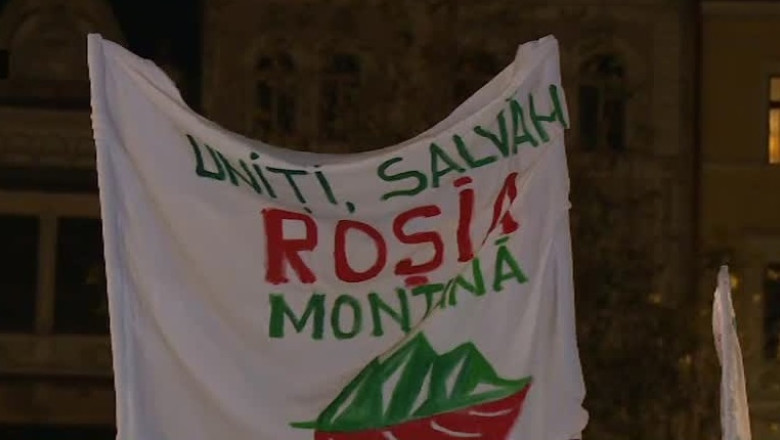 Putini protestatari la Cluj fata de proiectul de la Rosia Montana, dar entuziasti Imagine