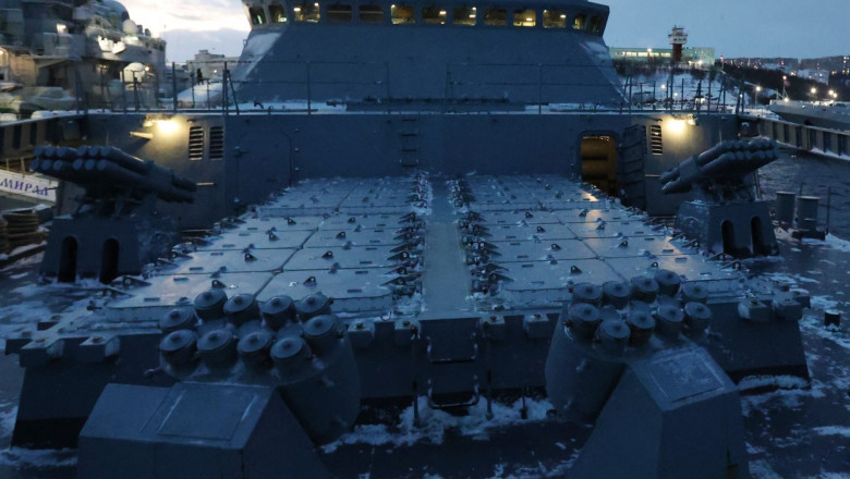 "Amiral Gorskov", prima fregata rusa echipata cu racheta hipersonica Zircon, a plecat spre Mediterana Imagine