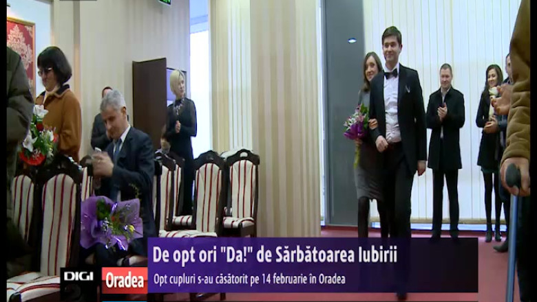 "Da!" de Sarbatoarea Iubirii. Opt cupluri s-au casatorit pe 14 februarie in Oradea Imagine