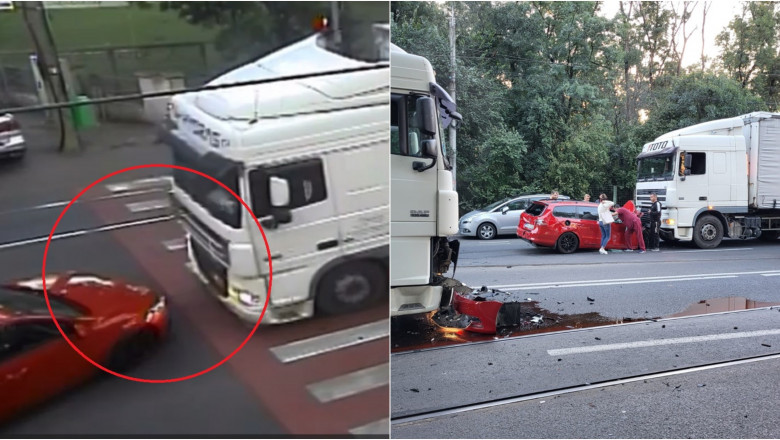 "I-am vazut ca fac popice". Filmul tragediei in care un om a murit, dupa ce a fost lovit de o masina si proiectat in doua camioane Imagine