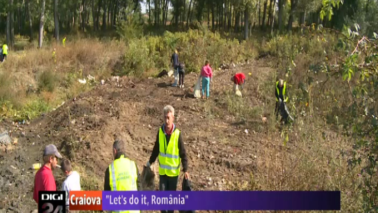 "Let's do it, Romania". Zeci de voluntari din Craiova au adunat deseurile aruncate la marginea orasului si in localitatile limitrofe Imagine