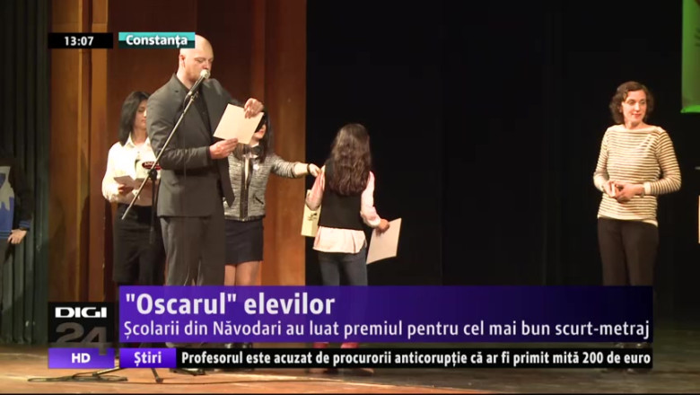 "Oscarul" elevilor. Scolarii din Navodari au luat premiul pentru cel mai bun scurt-metraj Imagine