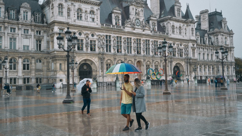 "Toamna falsa" creeaza confuzie. In Franta si Spania unde sunt 24 de grade, oamenii umbla in pantaloni scurti si pardesiu Imagine