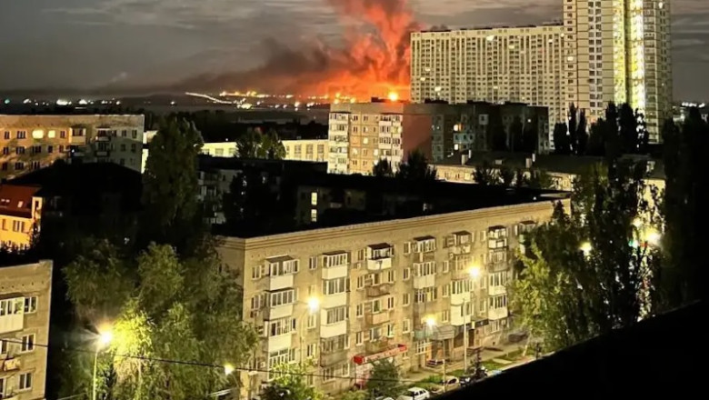 Rafinaria de la Saratov, inchisa in urma atacului ucrainean cu drone. O pauza indelungata ar afecta aprovizionarea cu benzina a Rusiei Imagine