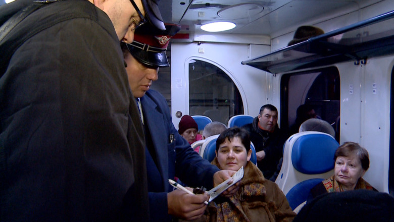 Razie in trenuri. Politistii au sanctionat calatorii fara bilete Imagine