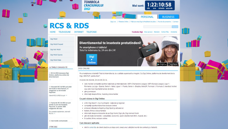 RCS&RDS lanseaza platforma de divertisment Digi Online Imagine
