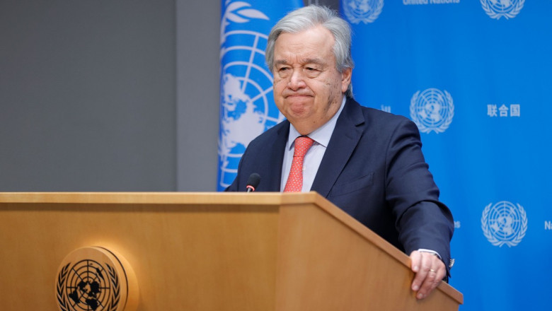 Reactia sefului ONU, Antonio Guterres, dupa ce Israelul l-a declarat persona non grata Imagine