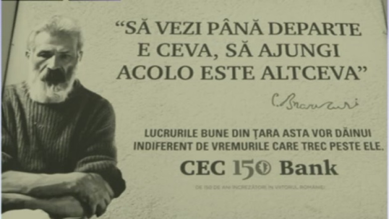 Reclama CEC Bank, in care este folosita imaginea lui Brancusi, contestata de autoritati Imagine