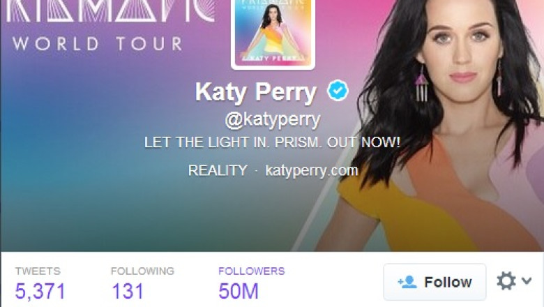 RECORD. Cantareata Katy Perry devine prima persoana din lume cu peste 50 de milioane de fani pe Twitter Imagine