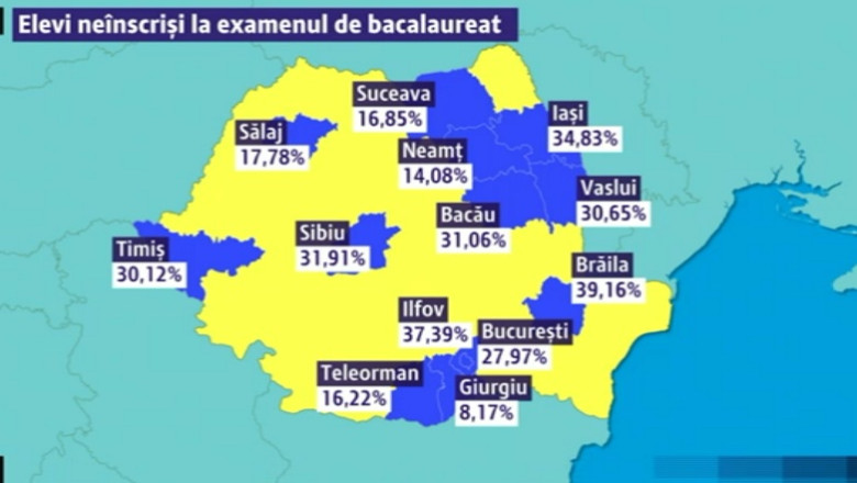 Record de elevi neinscrisi la bac. Harta „absenteismului” Imagine