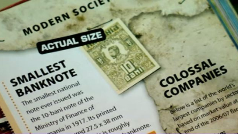 Record de Guiness Book. Romania a emis cea mai mica bancnota din lume Imagine