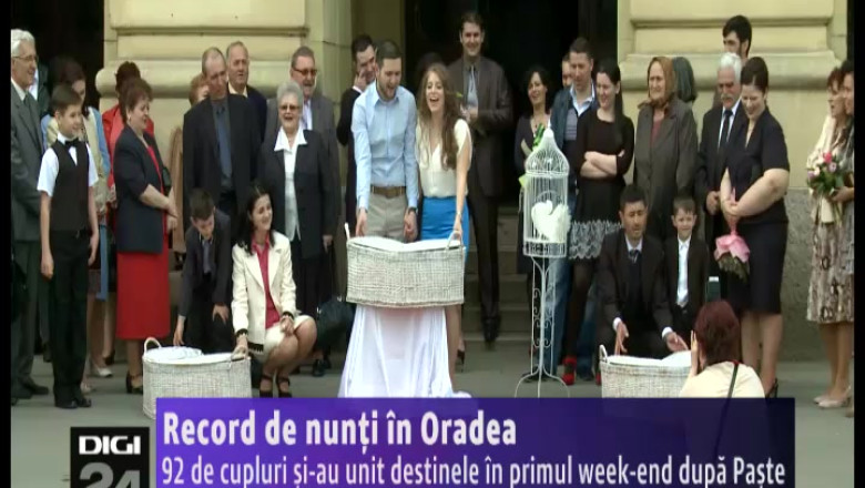 Record de nunti in Oradea. 92 de cupluri si-au unit destinele in primul week-end dupa Paste Imagine