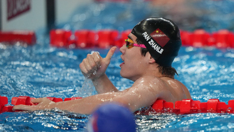 Recordul mondial al lui David Popovici la 100 m liber, doborat de Pan Zhanle. „Pot inota mai repede decat astazi”, spune chinezul Imagine