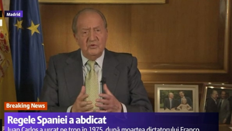 Regele Spaniei a abdicat: „Fiul meu, Felipe, va garanta stabilitatea si identitatea institutiei monarhice” Imagine