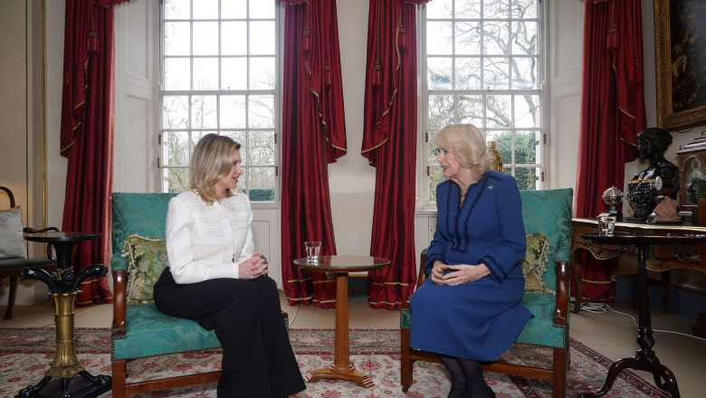 Regina Camilla s-a intalnit cu prima doamna a Ucrainei, Olena Zelenska, la Londra Imagine