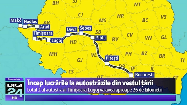 Reincep lucrarile pe autostrazile ce leaga Romania de Ungaria: Primul lot din Nadlac – Arad si lotul 2 dintre Timisoara si Lugoj Imagine