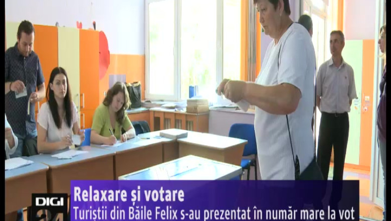 Relaxare si votare. Turistii din Baile Felix s-au prezentat in numar mare la vot Imagine