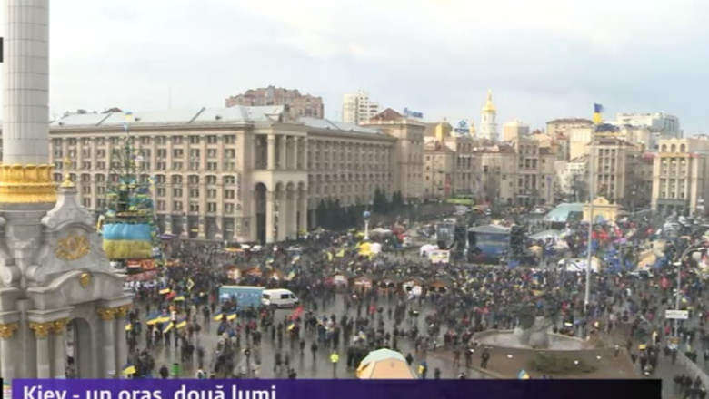 REPORTAJ Digi24 de la Kiev. Ziua la serviciu, seara la proteste Imagine