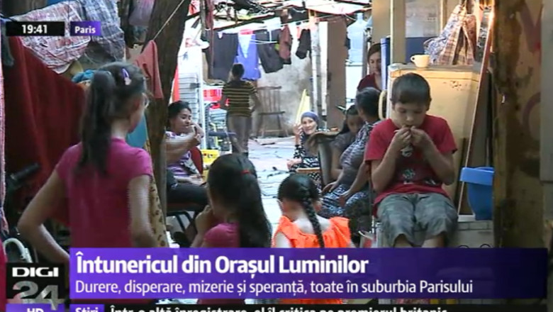 REPORTAJ. In lumea taberelor de romi din Franta. De la cocioabe din carton la plasma de pe masina de spalat Imagine