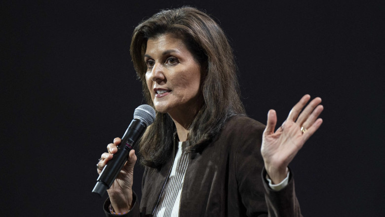 Republicana Nikki Haley ramane in cursa cu Trump si dupa infrangerea rusinoasa din Nevada, unde a fost invinsa de optiunea „Nimeni” Imagine