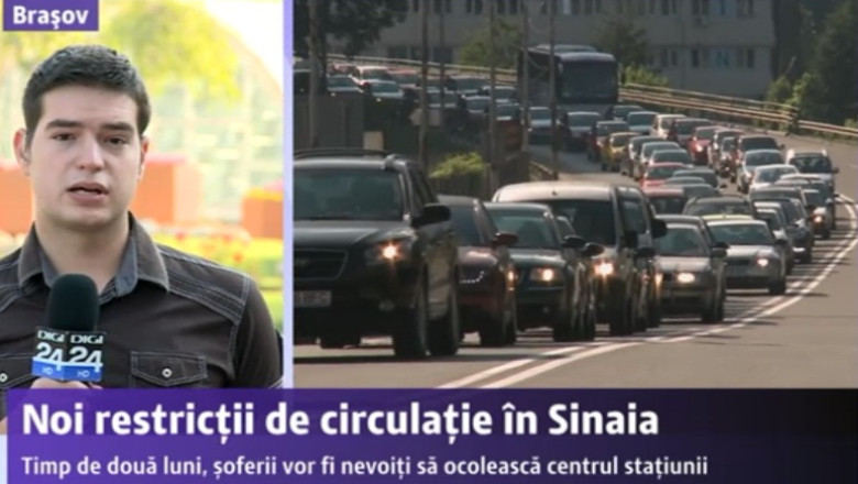 Restrictii de circulatie prin centrul statiunii Sinaia Imagine
