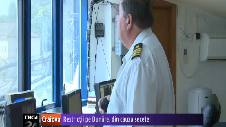 Restrictii pe Dunare, din cauza secetei. Nivelul fluviului a scazut si s-au format praguri de nisip Imagine