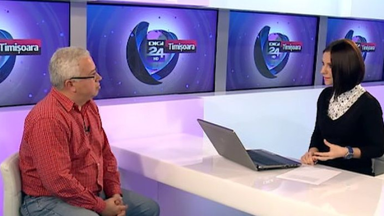 Retrocedari, audieri, negocieri. In platoul stirilor Digi24 Timisoara, Adrian Adam, realizator al emisiunii ”Vocile Banatului” Imagine