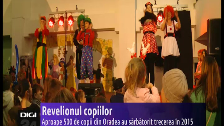Revelionul copiilor. 500 de copii din Oradea au sarbatorit trecerea in 2015 Imagine