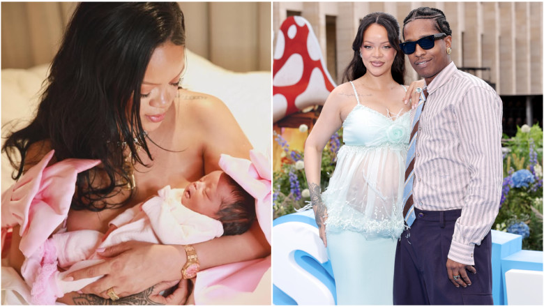 Rihanna a nascut o fetita, al treilea copil cu A$AP Rocky. Artista a dezvaluit numele si a publicat primele imagini Imagine