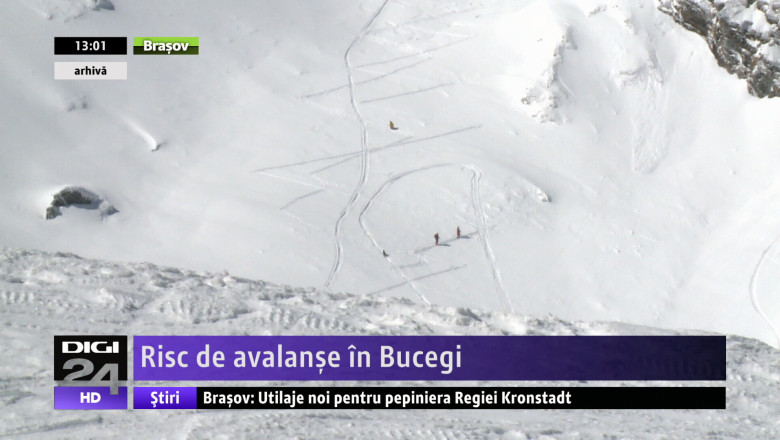 Risc de avalanse in muntii Bucegi  Imagine