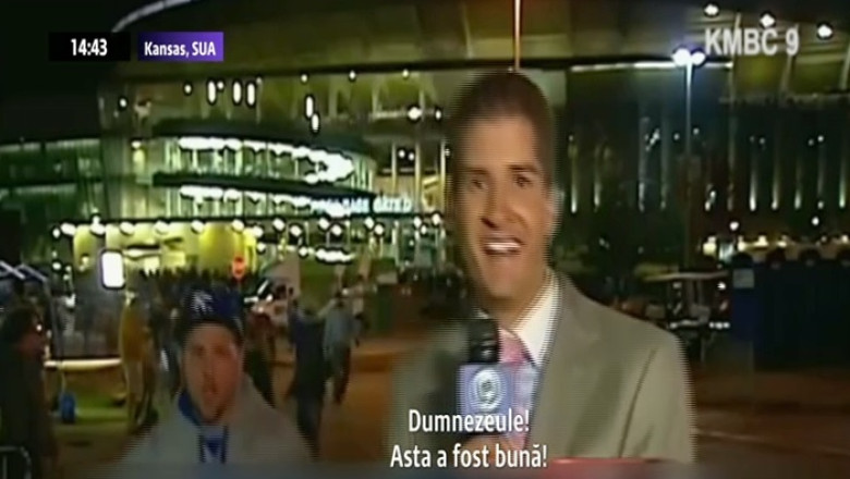 Riscul meseriei de reporter de televiziune. Ce a patit un corespondent in timpul unei transmisiuni? Imagine