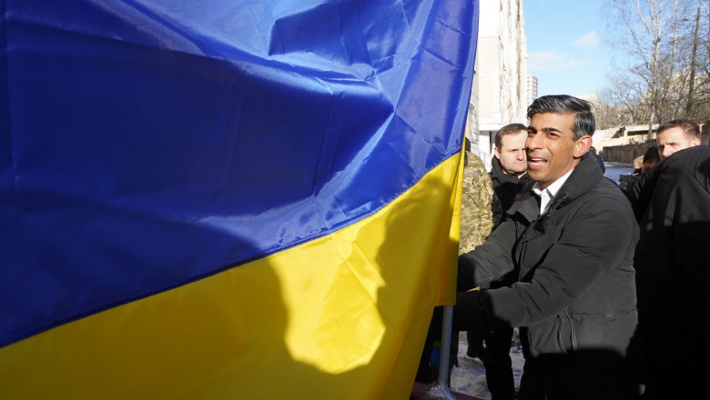 Rishi Sunak a ajuns la Kiev. Premierul britanic anunta un ajutor militar sporit pentru Ucraina Imagine