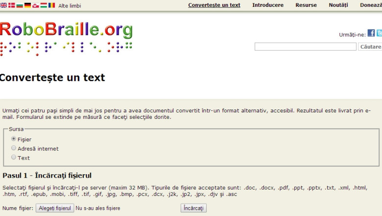 RoboBraille, platforma online care ajuta tinerii nevazatori sa invete, se lanseaza la Cluj-Napoca Imagine