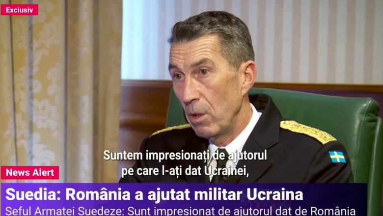 Romania a ajutat la livrarea tancurilor si rachetelor pentru Ucraina. Seful armatei suedeze: Nu am fi putut trimite ajutoare fara voi Imagine