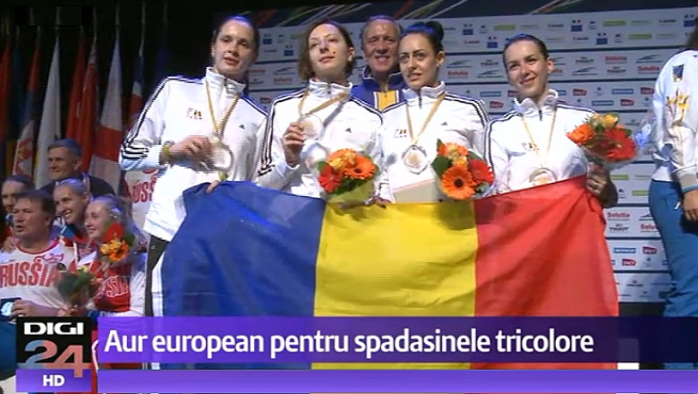 Romania bate Rusia la Strasbourg: Echipa feminina de spada obtine aurul la Campionatele Europene Imagine