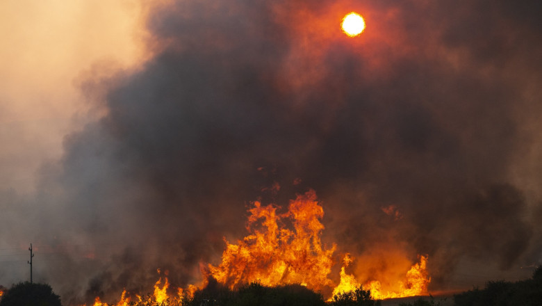 Romania trimite un elicopter Black Hawk in Bulgaria. Sunt peste 100 de incendii de vegetatie in tara vecina Imagine