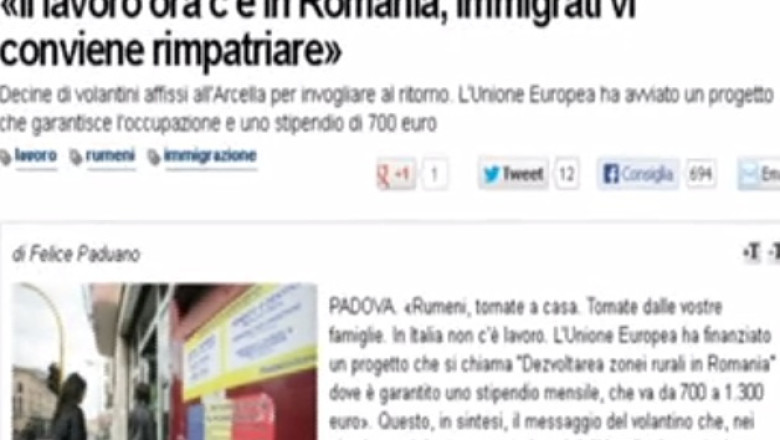Romanii, indemnati sa plece din Italia: Aici nu mai sunt locuri de munca Imagine