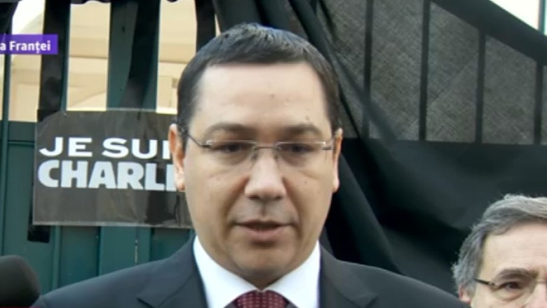 Romanii, solidari cu francezii. Victor Ponta a semnat in Cartea de Condoleante a ambasadei Imagine