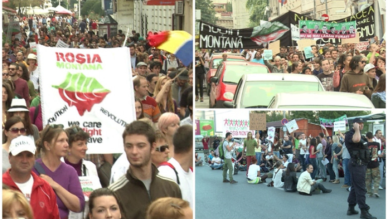 Rosia Montana a scos oamenii, si duminica aceasta, la protest pe strazile Timisoarei Imagine