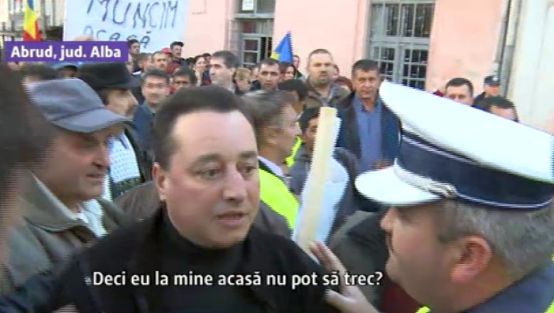 Rosia Montana incinge spiritele la Abrud: sustinatorii si opozantii proiectului minier s-au confruntat pe strada. Proteste si la Brasov si Arad Imagine