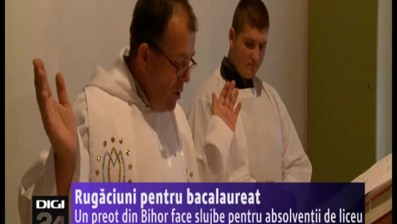 Rugaciuni pentru bacalaureat. Un preot din Bihor face slujbe pentru absolventii de liceu Imagine