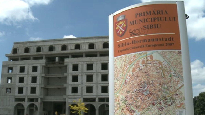 Ruina pe cinci etaje, la cateva minute de Centrul istoric din Sibiu. Trebuia sa fie prima investitie in turism a patronilor Polisano Imagine