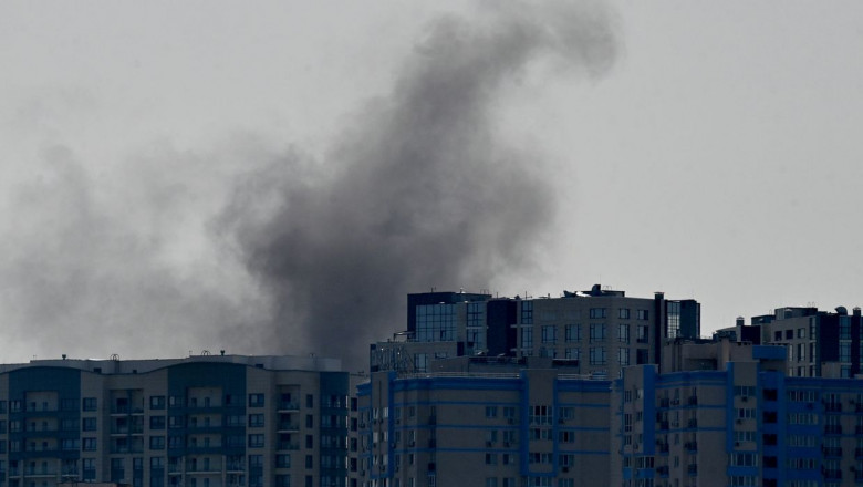 Rusia a atacat Kievul pentru a treia oara in ultimele patru zile. 15 drone au fost doborate de apararea ucraineana Imagine