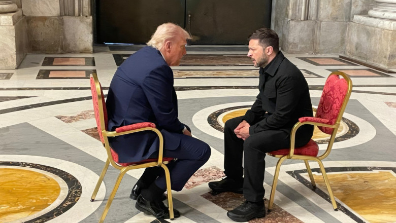 Rusia a atacat masiv Ucraina cu drone, dupa intalnirea Trump-Zelenski de la Vatican Imagine