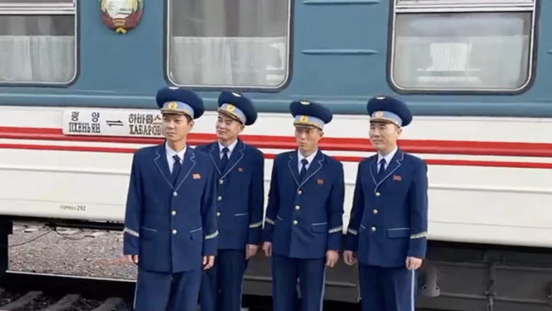 Rusia si Coreea de Nord au redeschis calea ferata dintre cele doua tari, inchisa in 2020. „In total, au fost doi pasageri rusi” Imagine