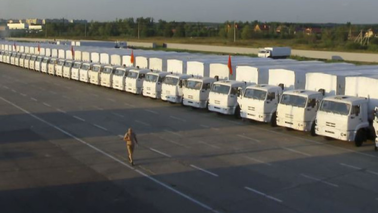 Rusia trimite 280 de camioane cu ajutoare umanitare in Ucraina. Reactia Kievului Imagine