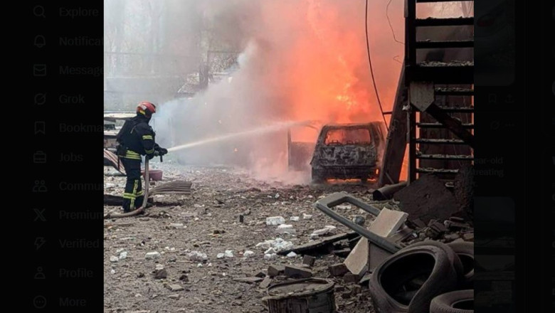 Rusii au bombardat orasul natal al lui Volodimir Zelenki. Cel putin patru persoane au fost ucise Imagine