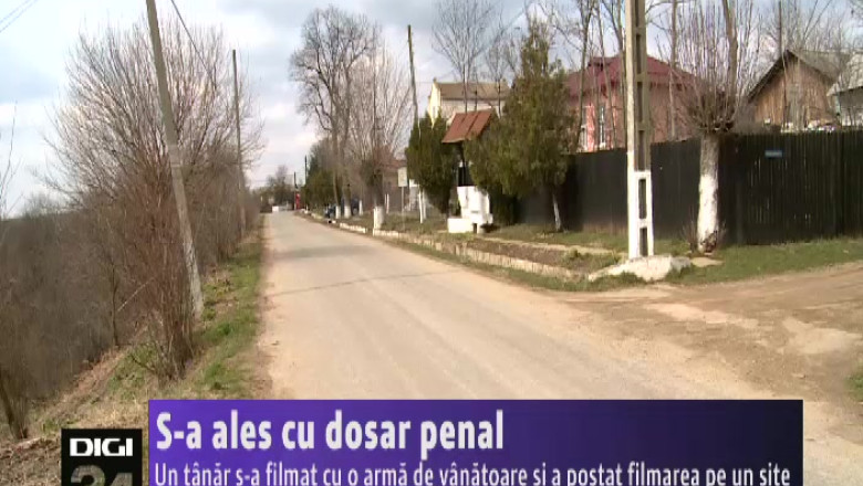 S-a ales cu dosar penal. Un tanar s-a filmat cu o arma de vanatoare si a postat filmarea pe internet Imagine