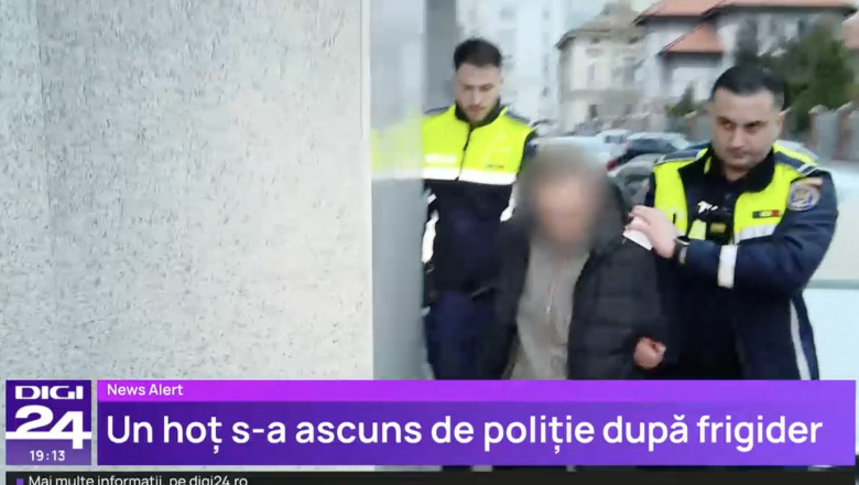 S-a ascuns dupa un frigider: un hot a fost prins de politisti in timp ce dadea o spargere la o casa din Bucuresti Imagine